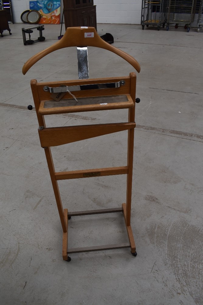 A vintage beech valet, labelled Corby 'versatile Valet'