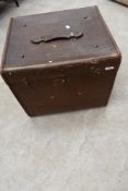 A large vintage travel case, approx dimensions. Approx. 50 x 45 x 45cm