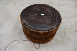 A vintage pouffe