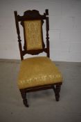 An impressive mahogany framed dining chair having been recently upholstered