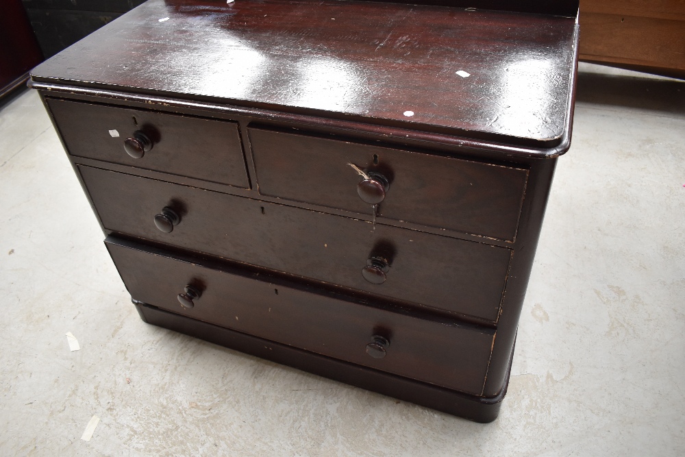 A 19th Century stained frame chest of two over two drawers, width approx. 109cm