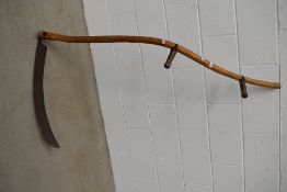 A vintage scythe