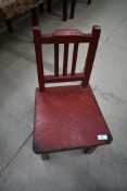 A painted child's/dolls chair