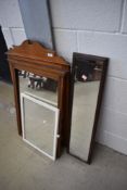 A selection of dressing table and similar wall mirrors