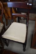 A 19th Century mahogany rail back dining chair