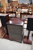 A Technic hifi in mahogany effect case and pair of Castle speakers (Trent) with stands