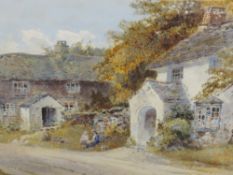 A watercolour, Arthur Tucker, Winster post office, signed 23 x 33cm, plus frame and glazed