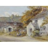 A watercolour, Arthur Tucker, Winster post office, signed 23 x 33cm, plus frame and glazed