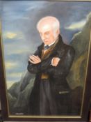 An oil painting, Rex Marsden, portrait study, William Wordsworth, 90 x 60cm, plus frame