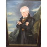 An oil painting, Rex Marsden, portrait study, William Wordsworth, 90 x 60cm, plus frame