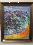 An oil painting, Isherwood- possibly James Lawrence Isherwood, London Thames, signed, 49 x 39cm,