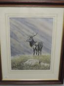 A watercolour, Michael Demain, Heir to the Throne, signed, 40 x 30cm, plus frame and glazed