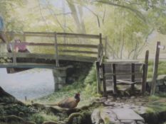 A watercolour, Tom Purvis, country walk, signed, attributed verso, and dated 1988, 35 x 53cm, plus