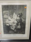 Three engravings, Shakespeare studies,C19th, 56 x 42cm, 66 x 48cm, and 48 x 60cm, each framed and