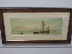 Two watercolours, Garmon Morris, Misty Sunrise, 18 x 50cm, and Misty Evening, 19 x 51cm, each signed