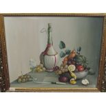 An oil painting, Reekie, still life, signed and dated 1955, 44 x 55cm, plus frame