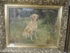 Two oil paintings, Susan M Triggs, labrador dogs, signed and dated 1979 and 1986, each 29 x 39cm,