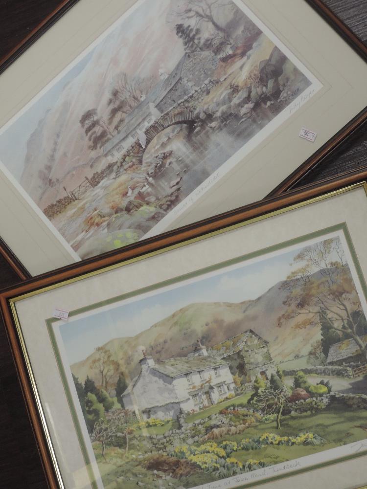 Two Ltd Ed prints, after Judy Boyes, Daffodil Time Troutbeck, signed, num 143/850, 25 x 39cm, and