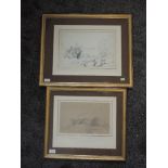 Two pencil sketches, attributed to Henry Harris Lines, Richmond, dated 1831, 22 x 33cm, and
