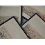 A set of four prints, after Alken, The Quorn Hunt, C20th re-prints, 35 x 50, plus frame and glazed