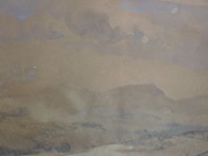 A watercolour, W H Somervell, sepia landscape, indistinctly signed and dated 1917, 24 x 34cm, plus