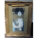 A print, after Gustav Klimt, Judith, 80 x 40cm, plus frame and glazed