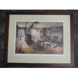 A Ltd Ed print, after Stephen Darbishire, Tea Time at Hill Top, 1995 National Trust centenary,