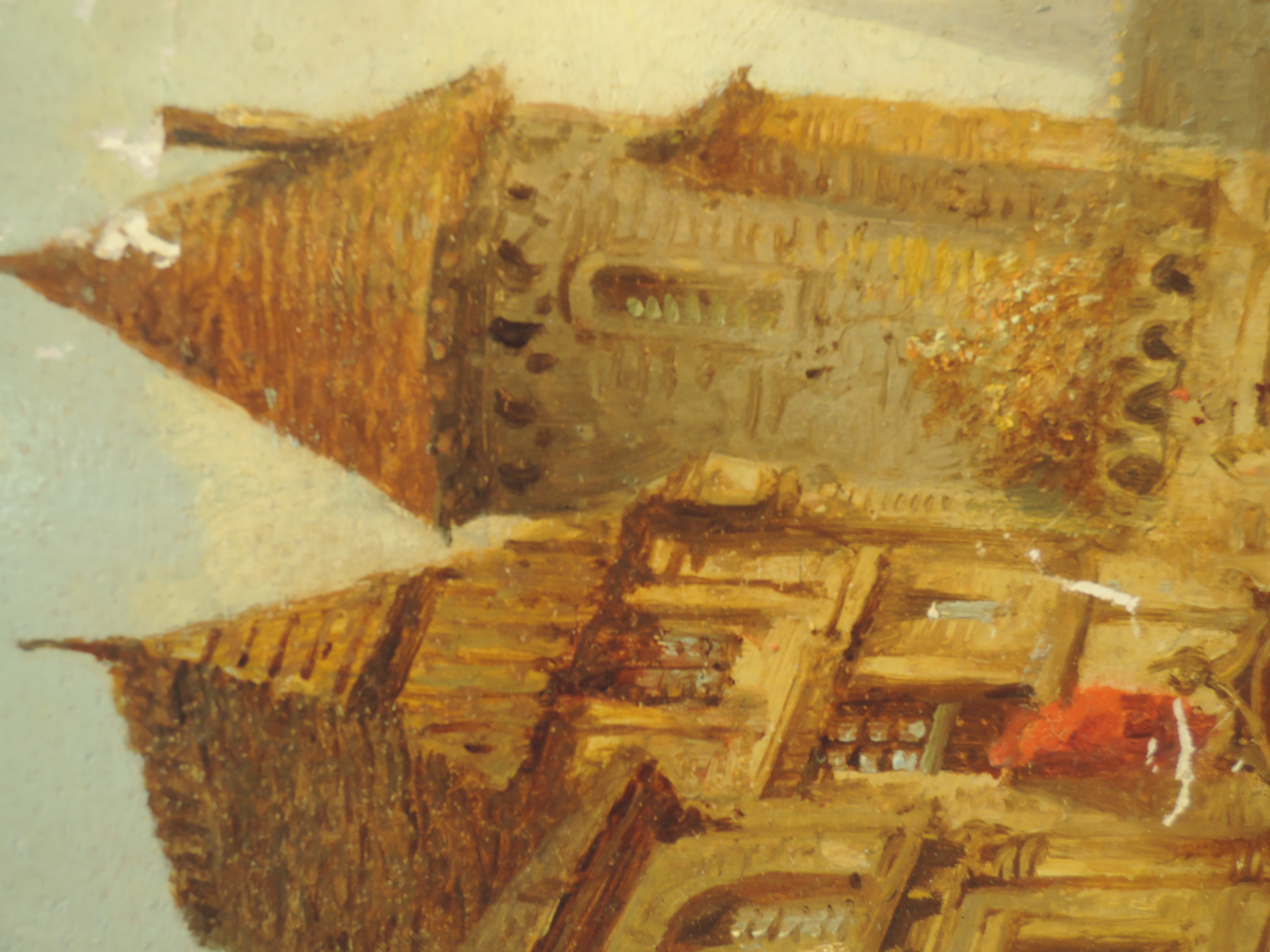 An oil painting on board, F A Rezia, Continental townscape, signed and dated 1905, 30 x 15cm, plus - Image 3 of 4