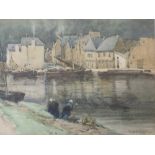 A watercolour, Geo Straton Ferrier, Dinanti Belgium, signed and dated 1896 and attributed verso,