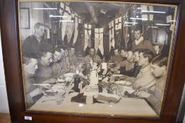 A photographic print of captain Scott's last dinner.