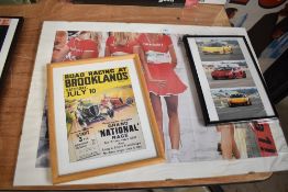 A selection of motor car and Formula 1 ephemera