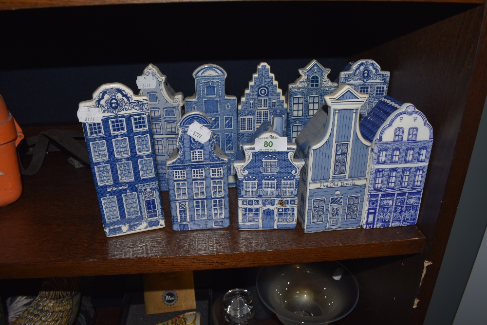 Ten ceramic model houses by Delfts Blauw Holland