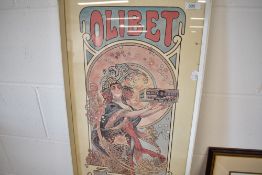 A vintage style French advertising poster for Olibet biscuits