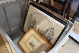 A selection of prints and original watercolour of a bird nesting by John Green