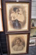 Two Victorian photographic prints of portraits