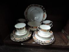 A part tea service by Queens china in the Rosina design