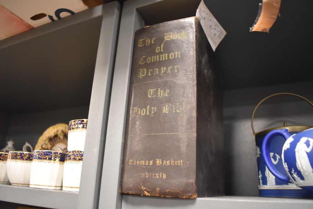 A large leather bound Book of common prayer by Thomas Baskett