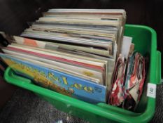 A large collection of vinyl LP records and singles, easy listening and popular music.