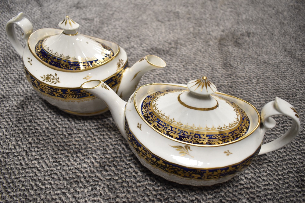 Two early 19th century Chamberlain Worcester tea sets circa 1810 comprising of 2 tea pots, cream ju - Image 2 of 5