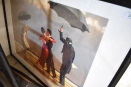 Three prints after Jack Vettriano including the singing butler