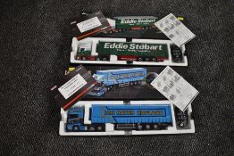 Two Corgi limited edition 1:50 scale Sight & Sound diecasts, Eddie Stobart CC12936 and Ian Hayes