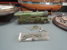 A Hornby 0 gauge clockwork 4-4-2 Loco, Flying Scotsman 4472 (af)