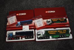 Two Corgi limited edition 1:50 scale Hauliers of Renown diecasts, Daf CF Tipper Tennant Transport