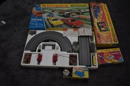 A Matchbox Motorised Motorway part set, no cars included, a Matchbox Superfast SF4 Double Loop