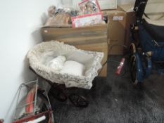 A modern reproduction Victorian Dolls Pram