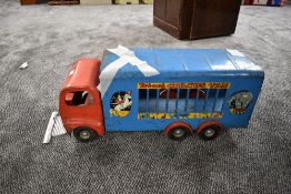 A mid 20th century Triang tinplate Circus Van