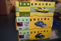Twenty Nine Vanguards by Hornby and Lledo diecast vintage Cars including Morris Minor, Ford Popular,