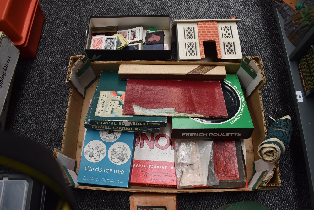 A selection of Board and Card Games including Travel Scrabble, Monopoly, Bobs Yr Uncle, Old Maid,