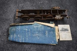 A LBSC 3 1/2 Inch Gauge Rolling Chassis Princess Marina with blue print and booklet