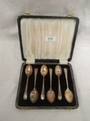 A cased set of six silver teaspoons, Birmingham 1961, Arthur Price & Co Ltd, approx 81.3g